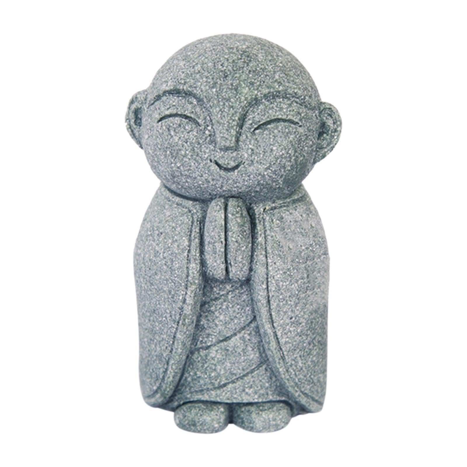 TWISAXC Small Monk Figurine Buddha Statue Decor Crafts For Desk Sculpture Gift Home Buddha Statue Small Monk Figurine Decor Art, Style A
