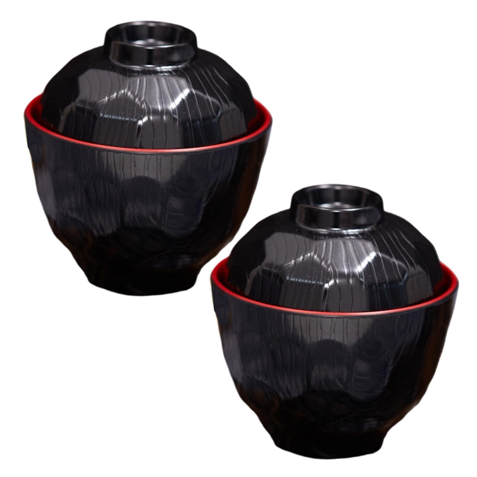 Tsophreniq Lidded Soup Bowl ABS Materials Multiple Use Japanese Soup Bowls for Soups Salad Rice Home Outdoor Setting ABS