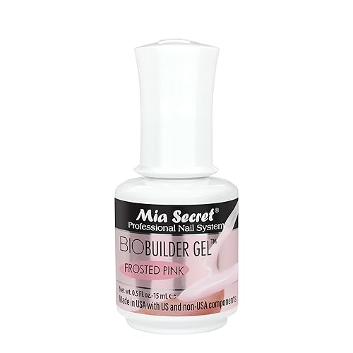 Frosted Pink BioBuilder Gel - Gel estructurante en una botella para extensiones de uñas por Mia Secret