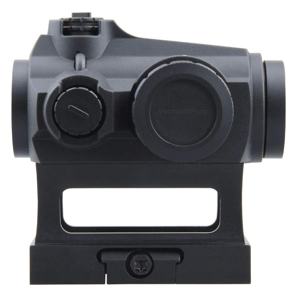 Vector Optics Maverick 1x22 Rubber Armed Tactical Compact Light Weight Red Dot Sight with 1 MOA per Click, Red Illuminated Reticles, 11 Levels of Illumination, Picatinny QD Riser Mount