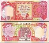 Spectrum Store 2 x 25,000 New Iraqi Dinar, Total 50,000 IQD, Genuine and Authentic 2 x 25000 UNC