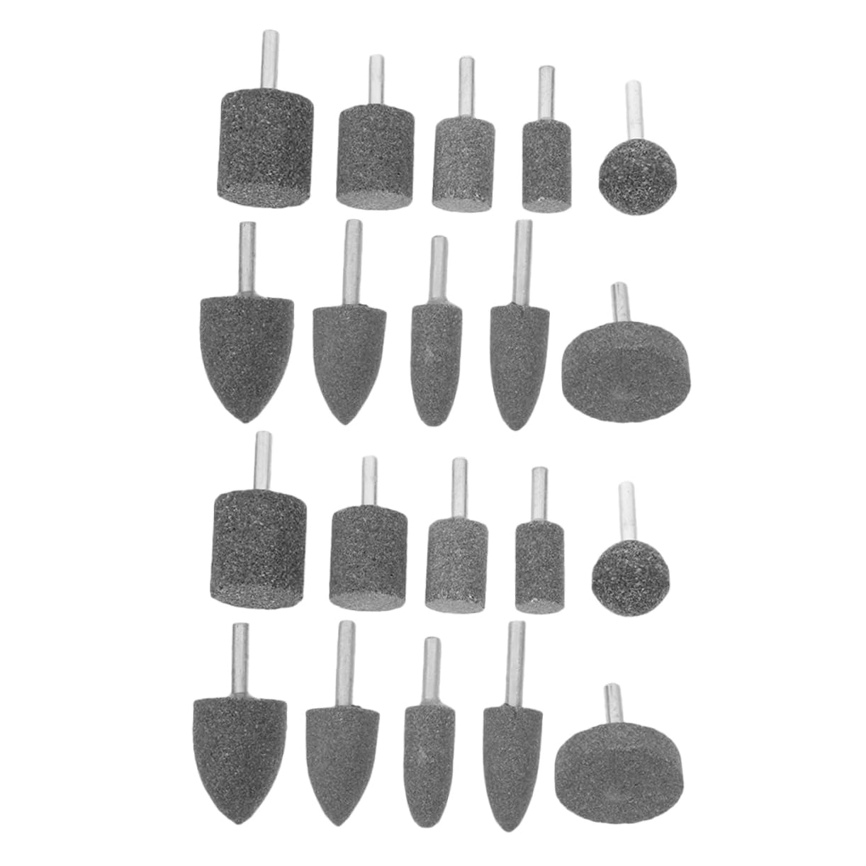 CIYODO High-Speed Corundum Grinding Head 20pcs Replacement Stone Bit Set Rotary Polishing Bits for Stone Ceramic Glass