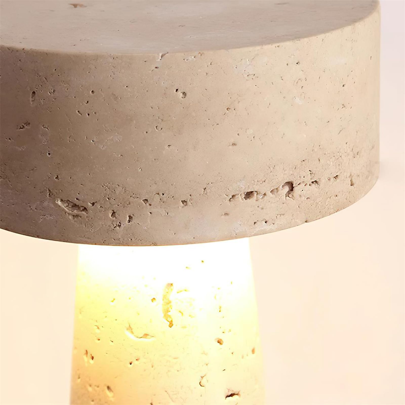 Lampa Stołowa Z Naturalnego Trawertynu, Lampa Biurkowa Z Kamienia W Stylu Minimalistycznym W Duchu Wabi-sabi, ściemnialna Lampka Nocna, Rzeźba Artystyczna Jako Dekoracja Do Sypialni Salonu Przedpokoju
