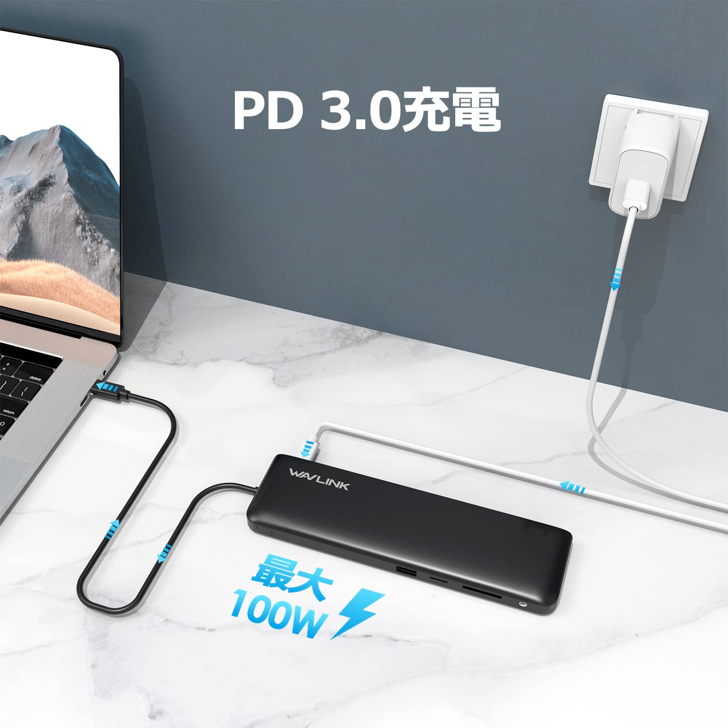 Amazon.co.jp: WAVLINK USB-C ドッキングステーション 12-in-1ハブ 4K