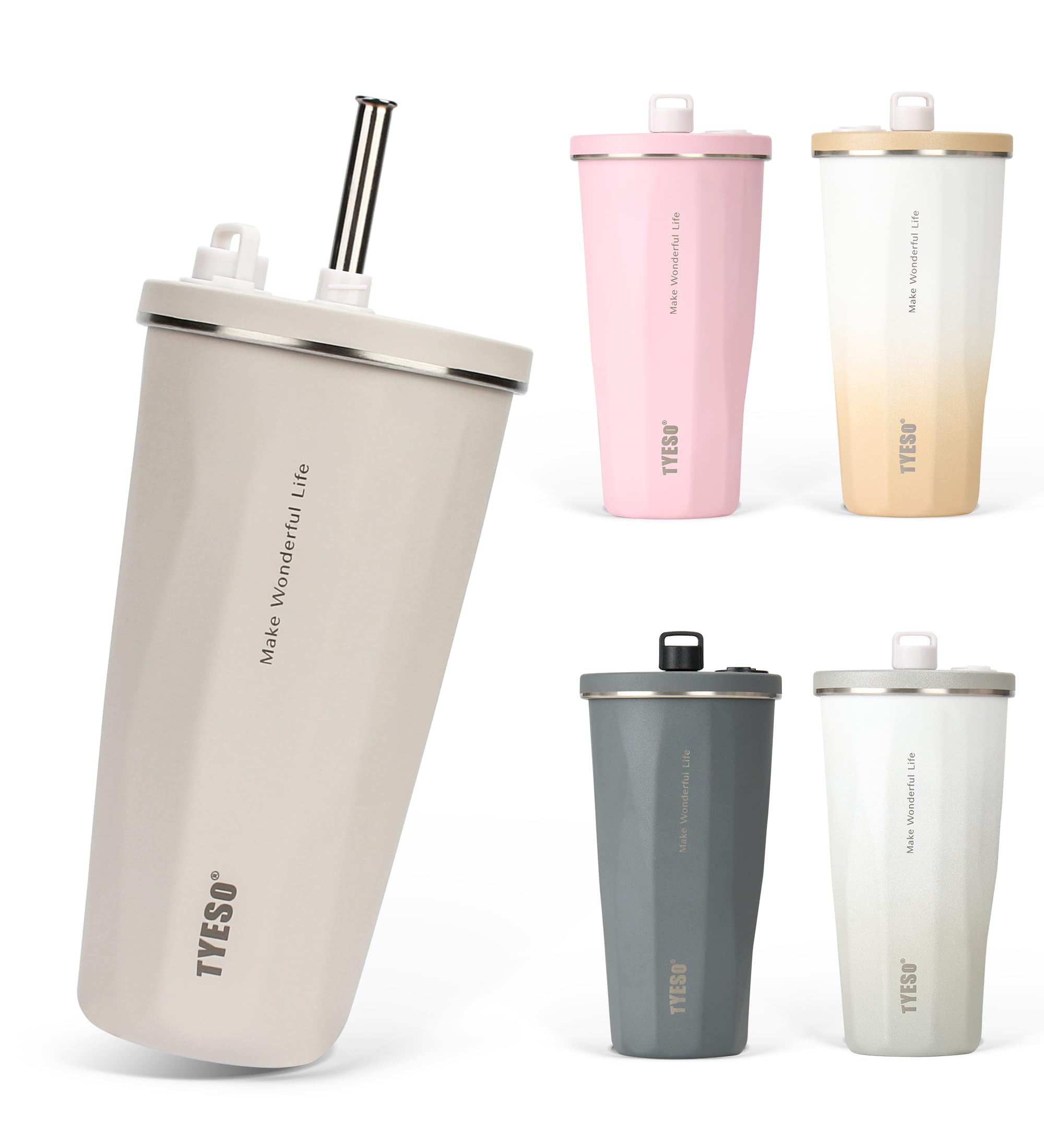 GAHGA ジャンボリーカップ　真空断熱タンブラー　保冷　保温　キャンプ Amazon | TYESO タンブラー 550ml 大容量 ストロー付き