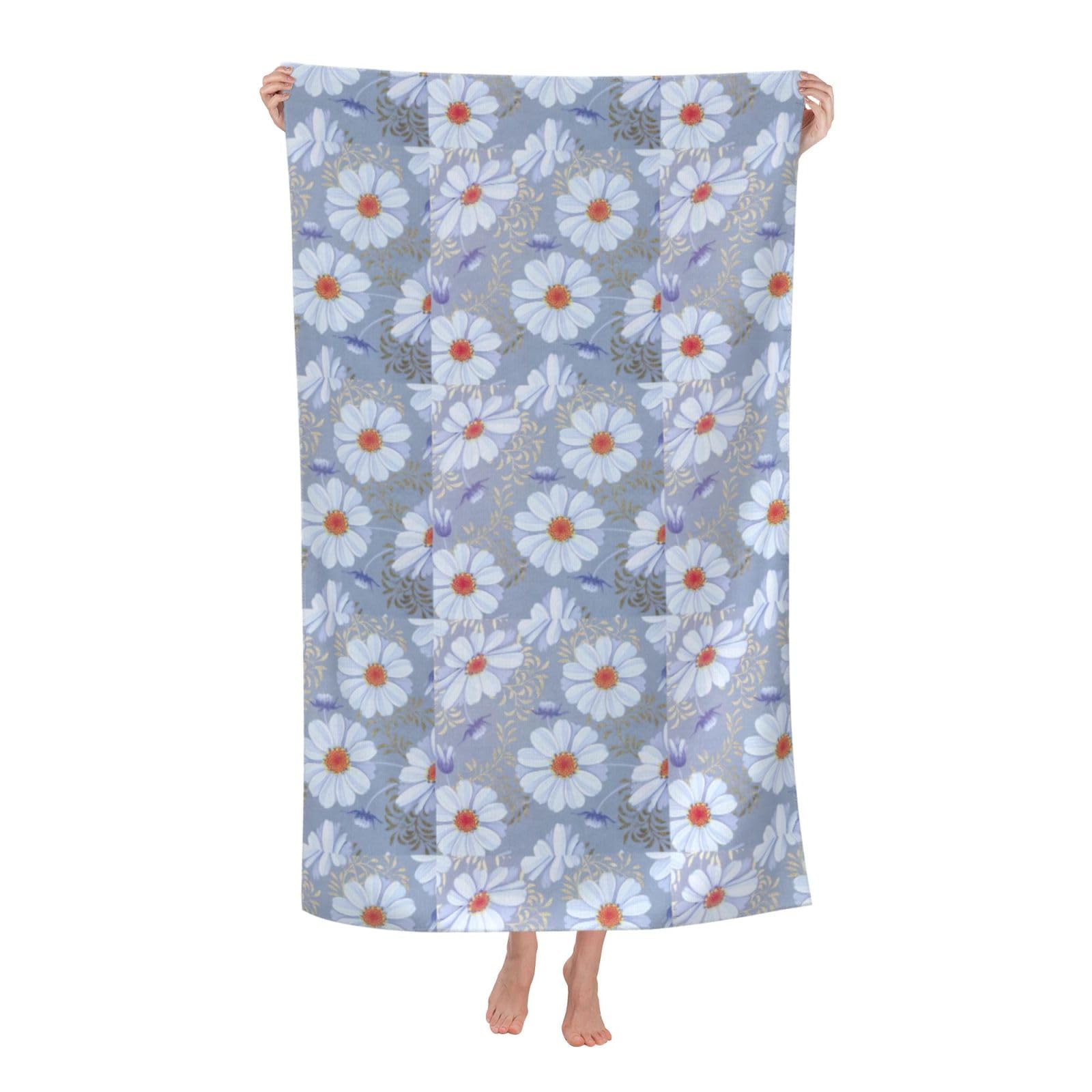 Cbaaghh Daisy Blue. Print Adult Beach Towels,Beach & Pool Towel,Beach Towels,Towels For Camping
