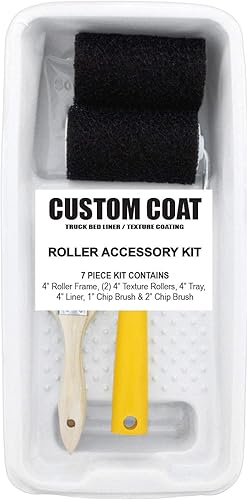Kit de aplicación de accesorios de pintura con textura de capa personalizada y rodillo de revestimiento de cama con cepillos para virutas, bandeja y