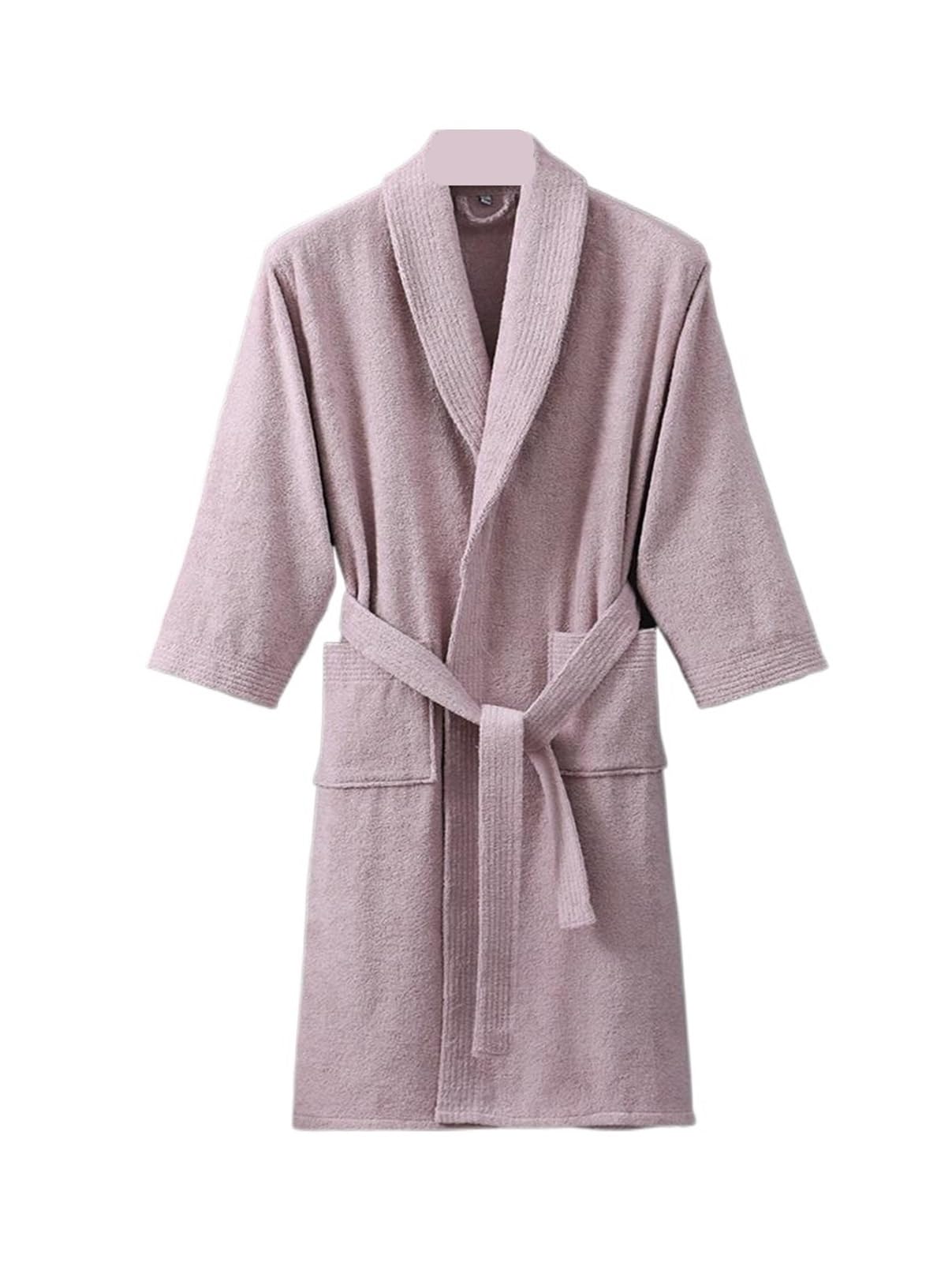 JMORCO Towel Robe Cotton Couples Robe Women And Men Water Uptake Bathrobe Nightgown Soft Home Clothes Solid Robes