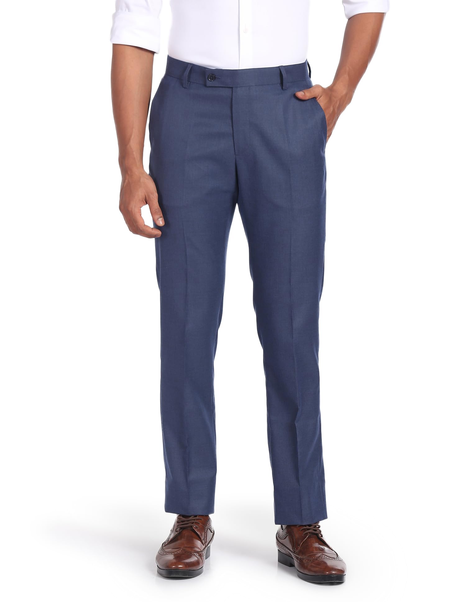 arrow Men's Tailored Fit Mid Rise Pants-picture-45