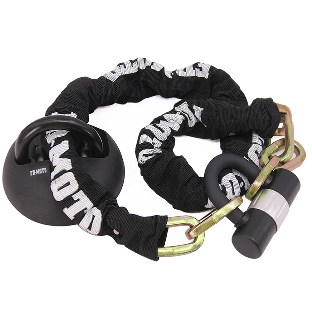 Buy FDMOTO 1.2M*10mm STEEL Heavy Duty Motorbike Motorcycle Chain Lock