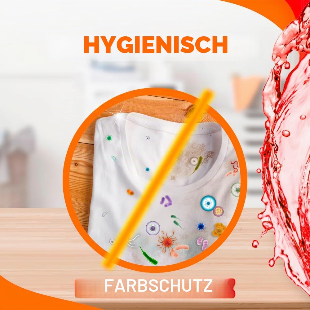 Sole Waschmittel für Waschmaschine, Farbschutz, 287 Waschgänge, (7 x 41), hygienische Formel, Waschmittel, flüssiges Waschmittel, Farbschutz, entfernt Flecken bei niedrigen Temperaturen