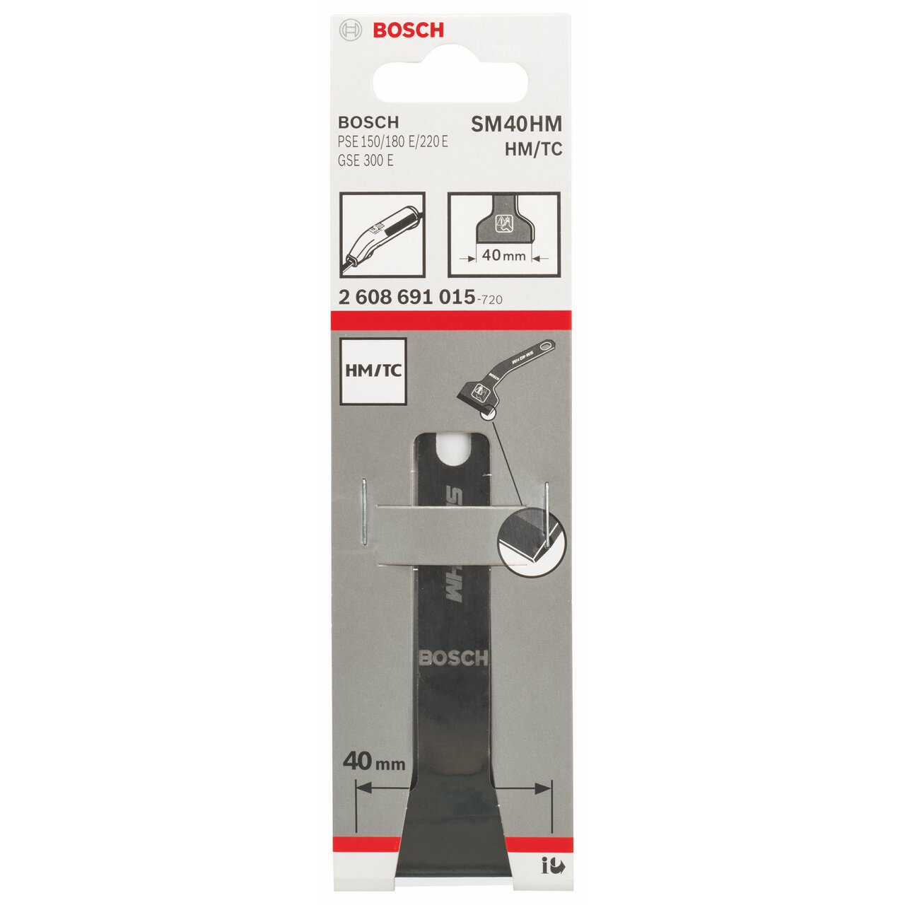 Bosch Accessories 2608691015 Couteau spatule SM 40 HM 40 mm