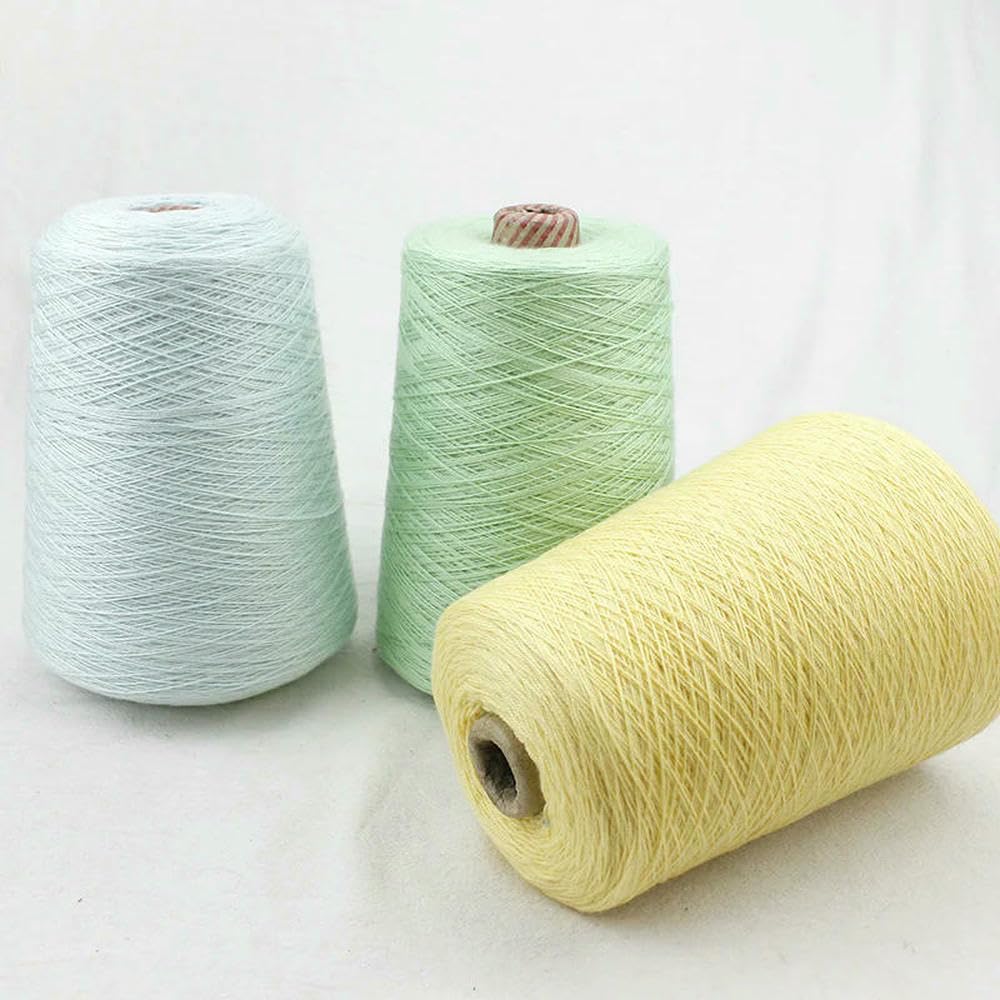 500 g di filato di lana di cachemire a cono all'uncinetto colorato grande per sciarpe di indumenti per bambini