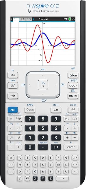 Texas Instruments TI-Nspire CX II Color Graphing Calculator with Student Software (1 Year Subscription)