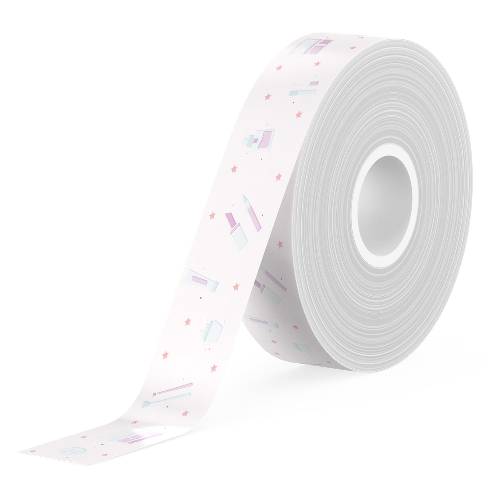 SUPVAN KATASYMBOL E10/E11/E16 Self Adhesive Labels, Multifunctional Thermal Labels for Home, Office and School, 15mm × 6m, 1 Rolls (Black on Cosmetics)