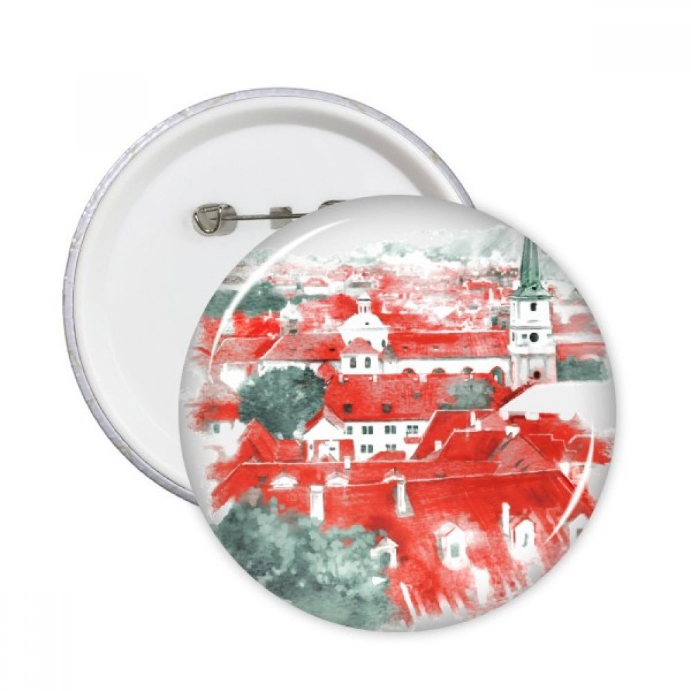 Badge rond peinture aquarelle Russie 5pcs pour vêtements - 3