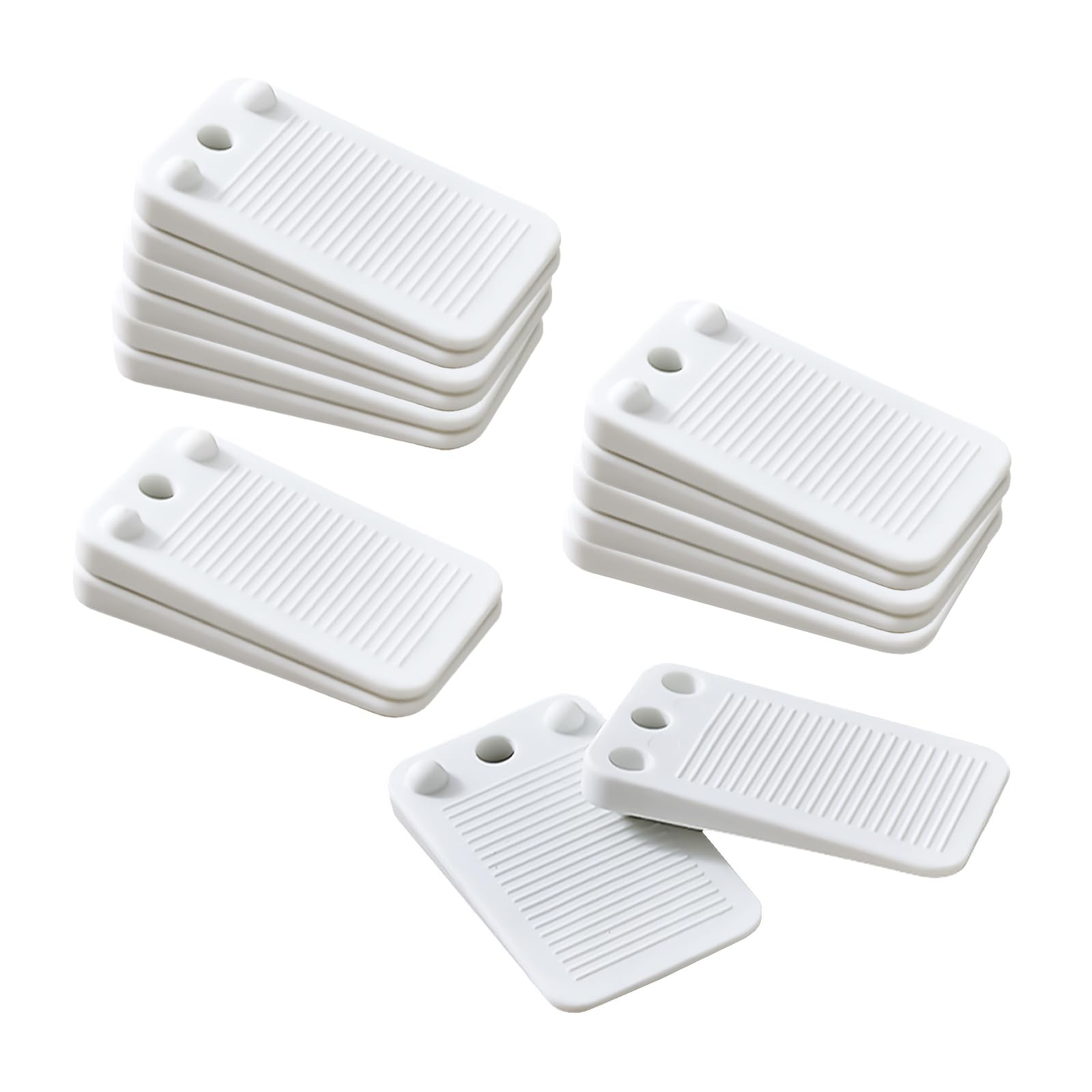 WUMUZAI 15Pcs Adjustable Furniture Shims, Non-slip Furniture Wedges Levelers, Stackable Rubber Toilet Shims, Table Wedges for Uneven Table Floors, Furniture Leveling Feet Pads for Hardwood Bed Chair