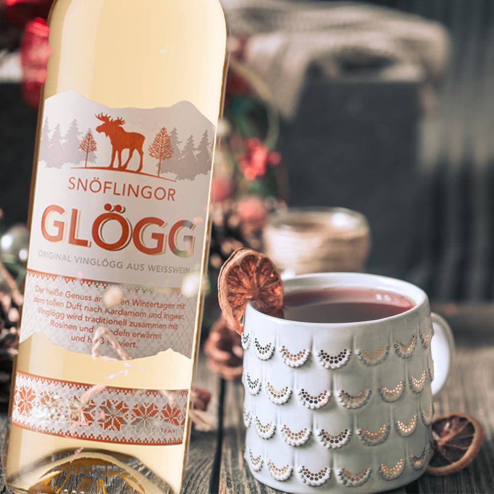 Snöflingor Glögg Vinglögg Weiß, sortenreines Weinpaket + VINOX Winecards (6x0,75l)