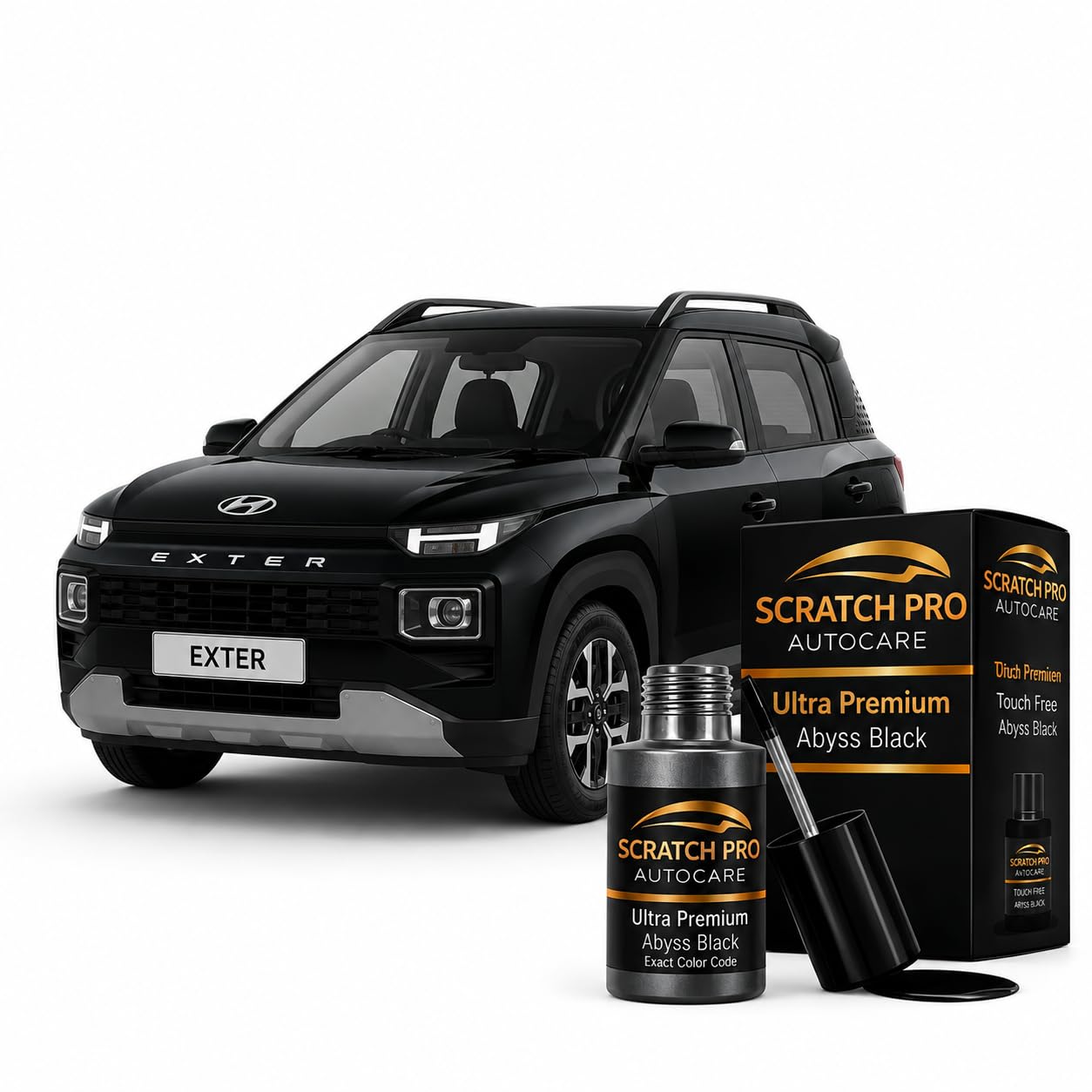 HYUNDAI EXTER COLORS 2K Paint Technology | Exact Color Match | Car Scratch Repair Paint | Automotive Touch Up Paint | Quick Dry | 12ml (Abyss Black (A2B))-image-35