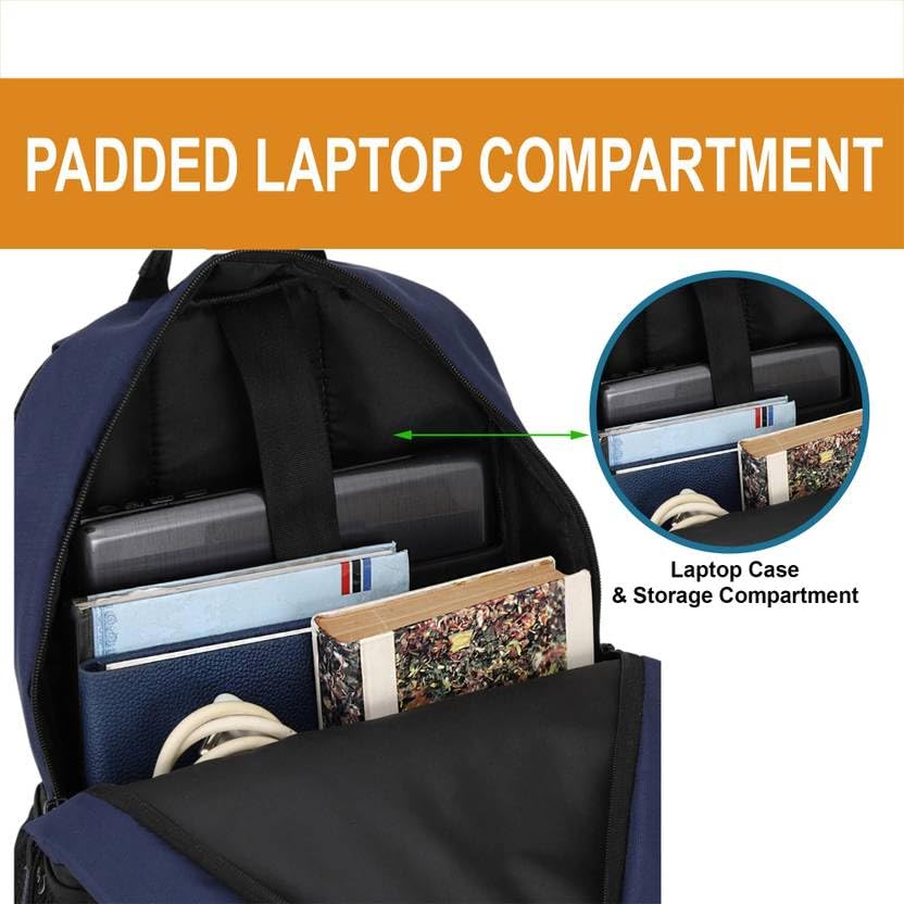 Image of SB COLLECTION True Laptop Backpack, Polyester, Medium 30L, Water Resistant, Multi-Compartment, for Travel and Office