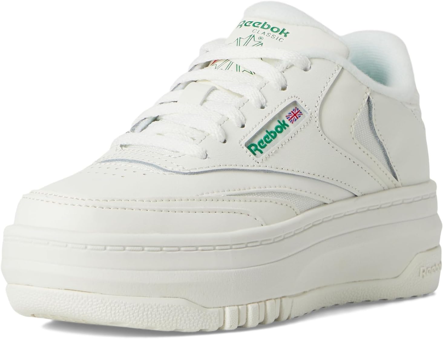 Reebok Girl's Club C Extra Sneaker 11 Little Kid Chalk/Chalk/Glen Green image 7 of 7 B0CTWZNV2J