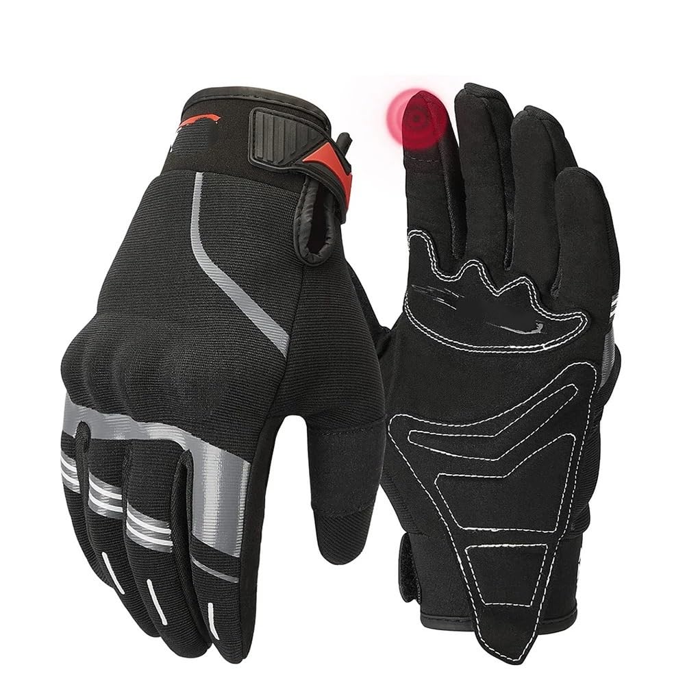 Guanti da Moto Guanti da Moto Estivi Guanti da Equitazione Guanti con nocche rigide per Moto da Cross, ATV, Guanti da Moto (Stile B Nero, M)
