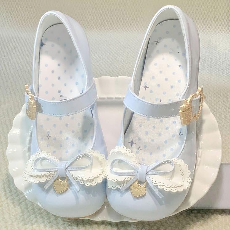 Pink Cute Shoes Lolita Mary Jane Heels - Kawaii Rockabilly PU Preppy Platform Pumps with Bow & Lace for Women, Teens4