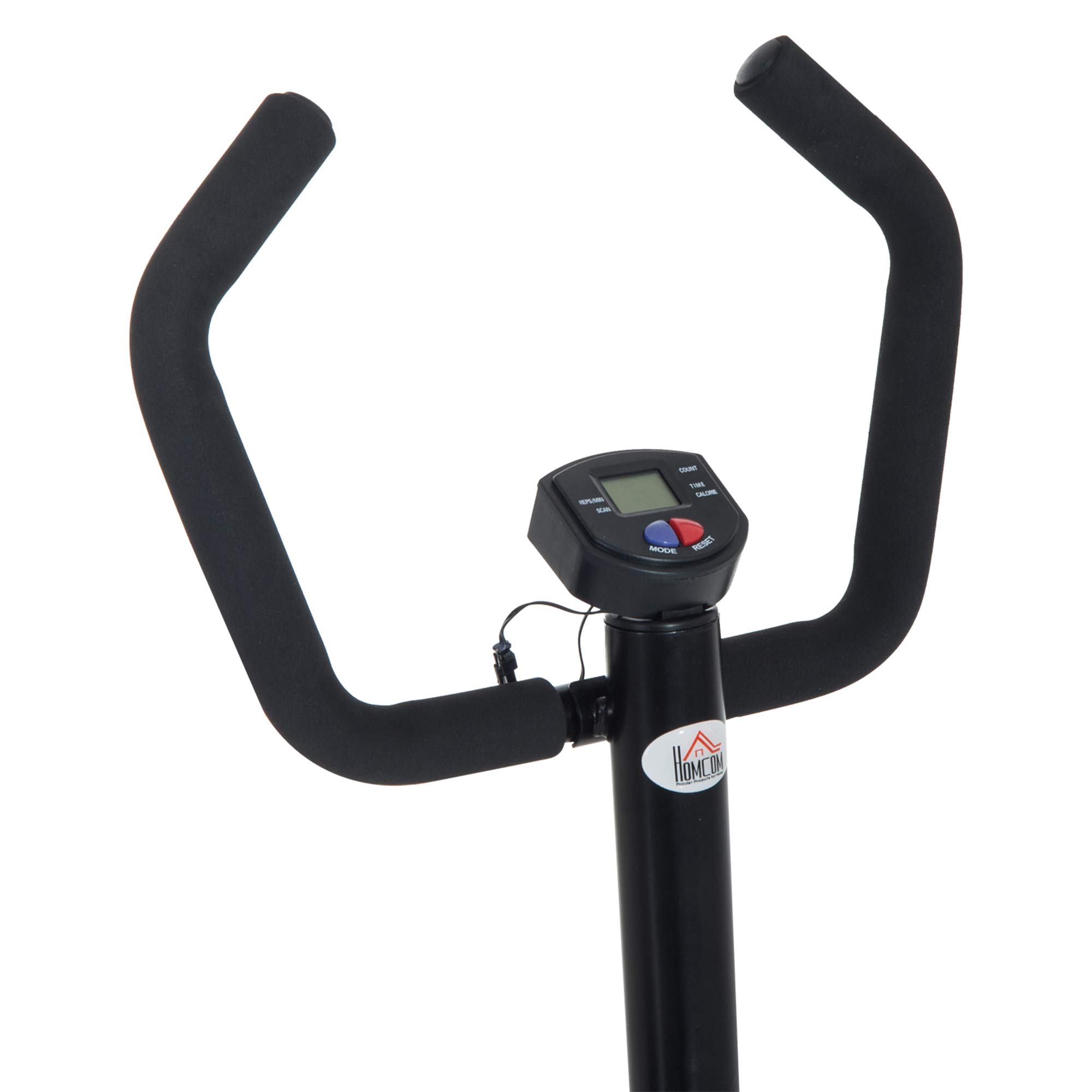 HOMCOM Stepper Professionale con Manubrio e Corde in Acciaio per Allenamento a Casa, 40 x 40 x 118cm, Nero