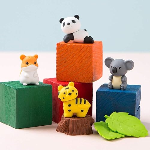 Miniatura 2 de 72 borradores surtidos de lápices de animales para mascotas, mini borradores a granel, regalos para premios de aula, bolsa de regalo, rellenos