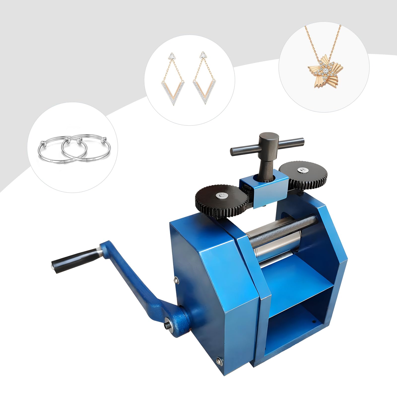 Machine manuelle de laminage de bijoux, 75 mm Machine manuelle de laminage de bijoux Outil de bricolage pour la conception et la réparation de bijoux