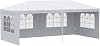 خيمة الحفلات الكبيرة Outsunny 10 'x 20' ، مأوى الأحداث الخارجية ، مظلة شرفة مع 4 جدران جانبية قابلة للإزالة لحفلات الزفاف ، أزرق