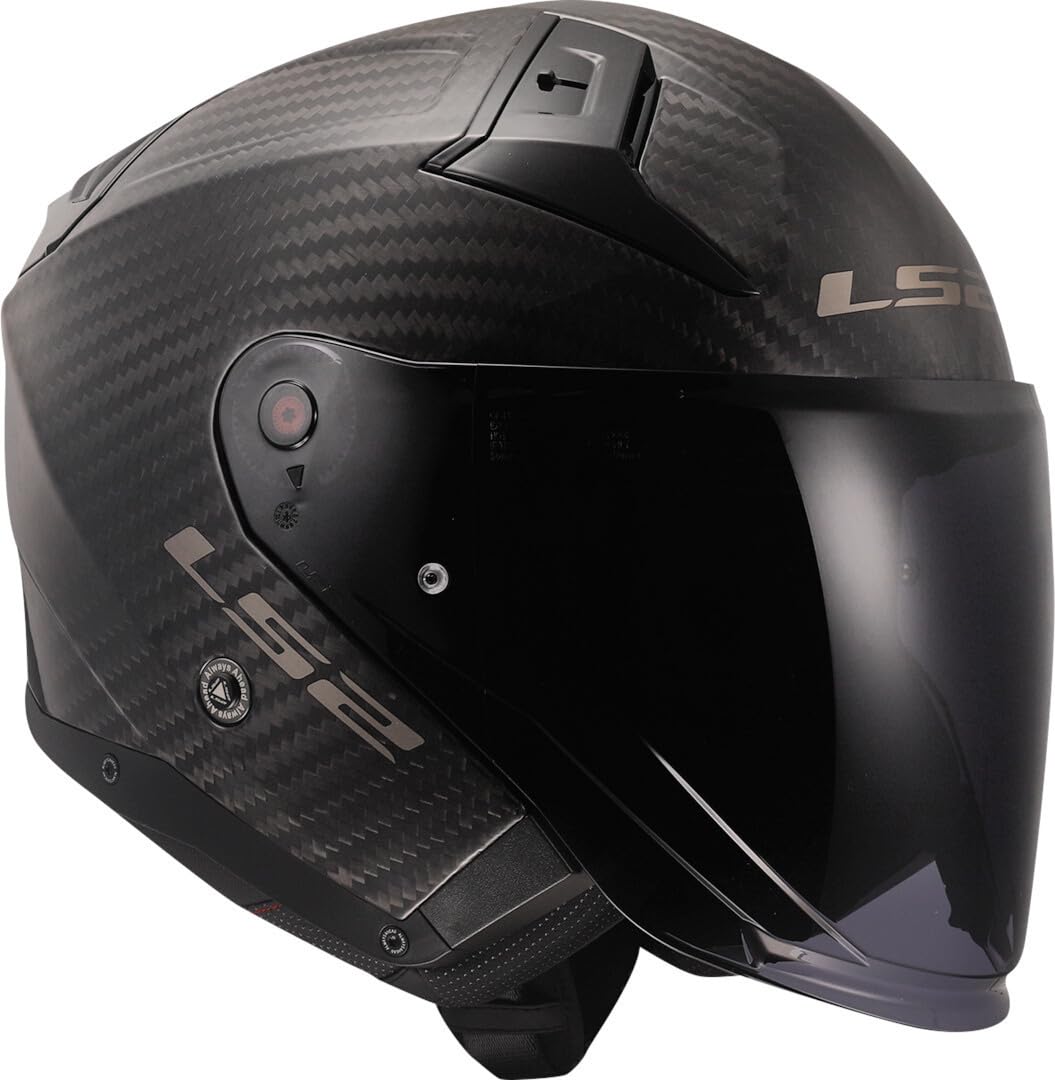 LS2, Casco Moto Jet INFINITY II CARBON Gloss Carbon, M | Uso moto
