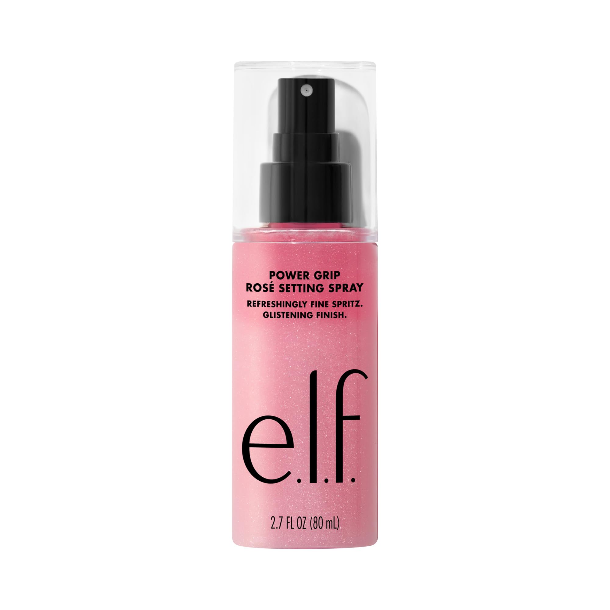 e.l.f. Power Grip Rosé Setting Spray, fissa il make-up per una lunga tenuta e un finish brillante, realizzato con niacinamide, vegano e cruelty-free