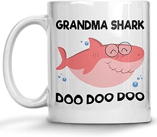 Grandma Shark Doo Doo Doo Mug, Family Shark Mug, Grandmother Shark, Grandmother Mug, Gift For Grandmom, New Grandmother Mug, Mother's Day Gift, Christmas Coffee Mug Present