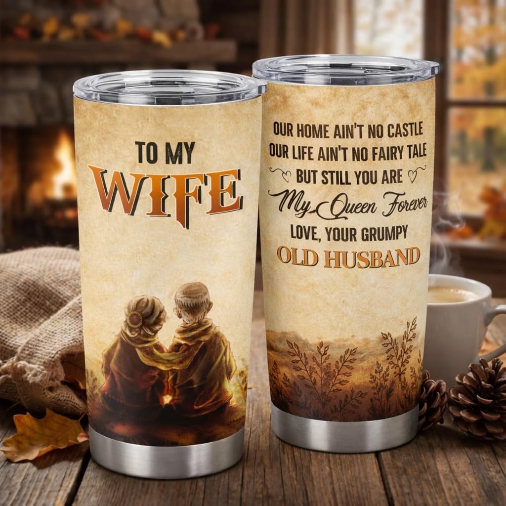 Pawfect House To My Wife Valentines Day Gifts For Her 20 Oz Stainless Steel Tumbler, Anniversary Birthday Gifts For Wife, Romantic Travel Cup For Her Drinkware, Wife Gift From Husband - Image 8