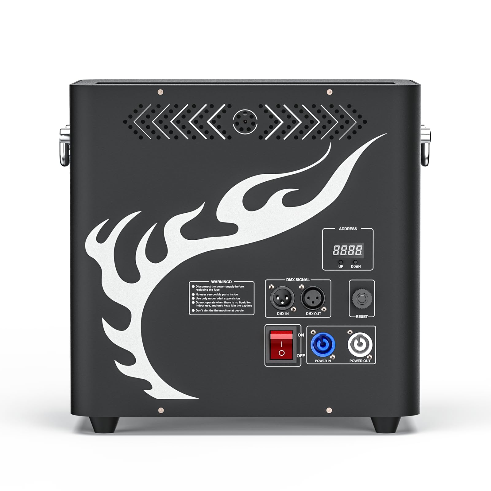 Lanciafiamme, 300 W, proiettore a fiamma Triple Head con accensione a impulsi, controller DMX512, DJ Jet Flame Machine per Natale, Halloween, feste ed eventi sportivi