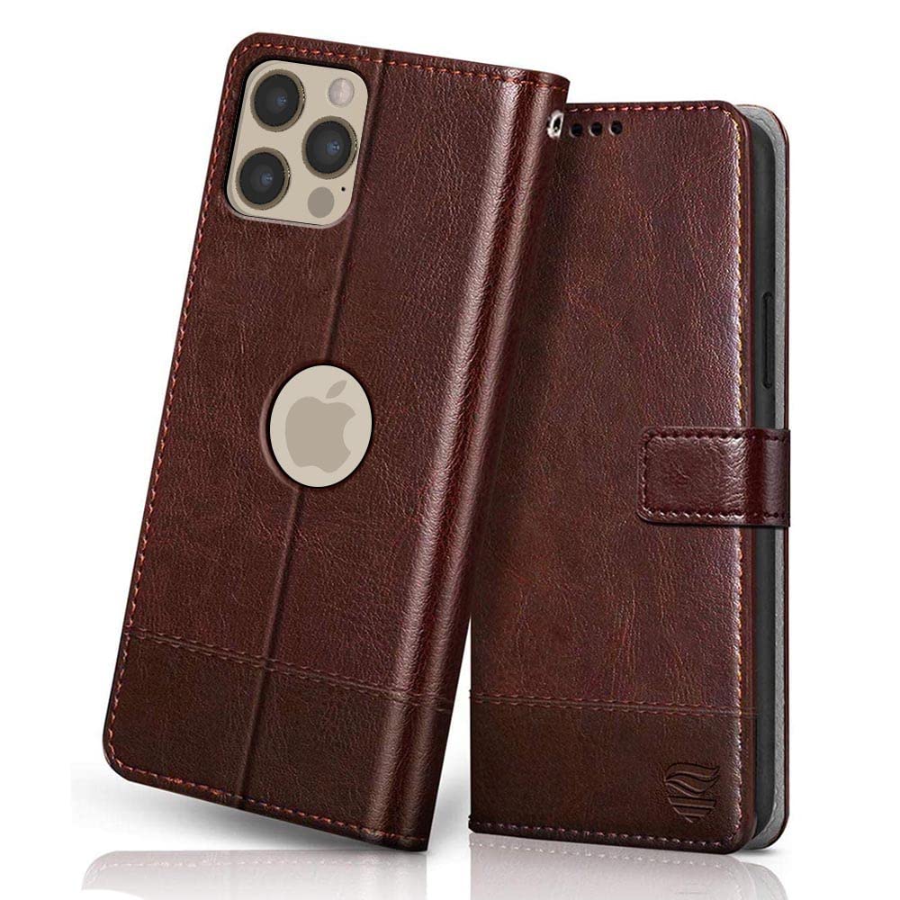 FLIPPED Vegan Leather Flip Case Back Cover Compatible with Apple iPhone 12 Pro (6.1 inch Screen) (Flexible, Shock Proof | Hand Stitched Leather Finish | Card Pockets Wallet & Stand | Tan with Brown) (B09RWTNXVD) Amazon Price History, Amazon Price Tracker