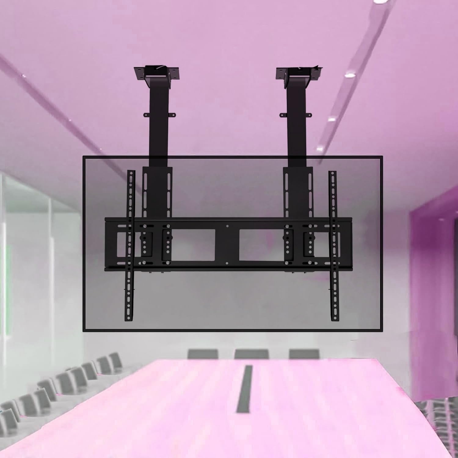 Elevador Eléctrico para TV con Control Remoto - Soporte De Suelo Ajustable De Doble Columna, Soporte Motorizado para TV, Soporte Elevador Eléctrico Telescópico