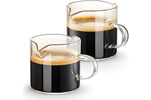 Clear Glass Espresso Cups Set for Rich Espresso Experience