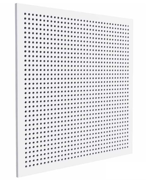 Akifix ITP K02A13 - KYRYOS Pannelli forati in cartongesso per controsoffitto - foro circolare ø 8 mm - interasse 16 mm parallelo - 60 x 60 x 1,25/1,8MQ - 5 pezzi in appoggio spessore 12,5 mm