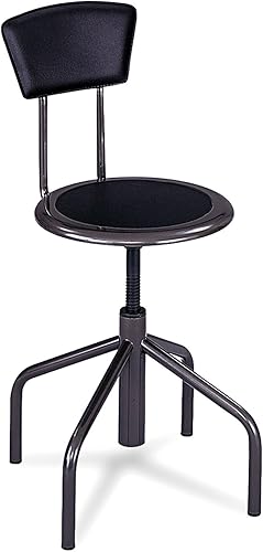 Safco Productos 6668 Taburete bajo diésel con respaldo, peltre