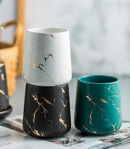 Miniatura 7 de Juego de 3 piezas de cerámica pintada de accesorios de baño, duradero, incluye dispensador de loción, soporte para cepillos de dientes, ideas de