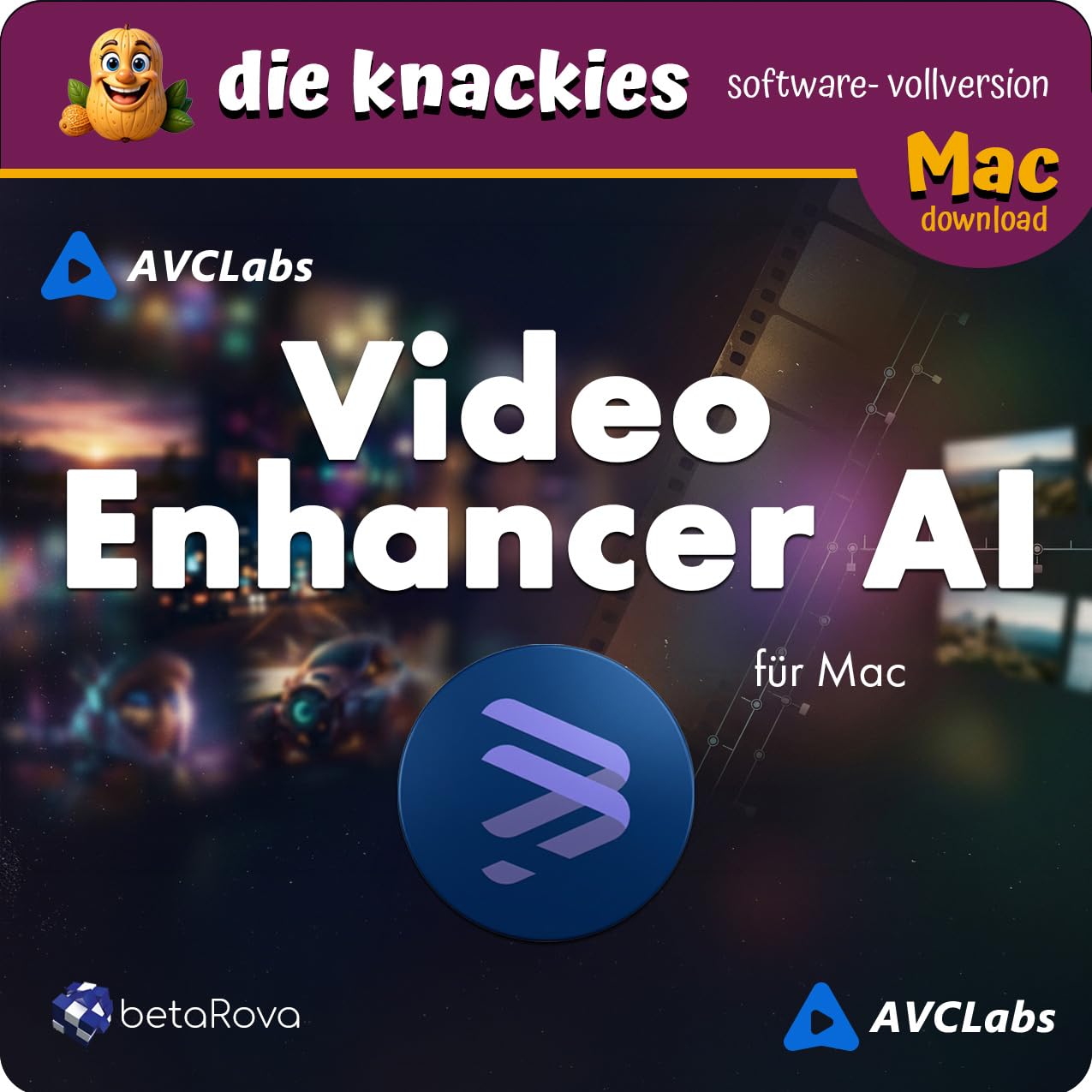 die knackies - AVCLabs Video Enhancer AI für Mac | KI-Videoverbesserung & 4K/8K Upscaling | KI-Gesichtsrekonstruktion, Rauschreduzierung & Stabilisierung