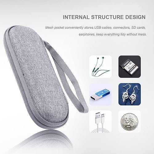 Miniatura 6 de Estuche de transporte para electrónica EVA Funda rígida para grabadoras de voz digitales, reproductores de MP3, bolígrafo, lápiz, cable USB,