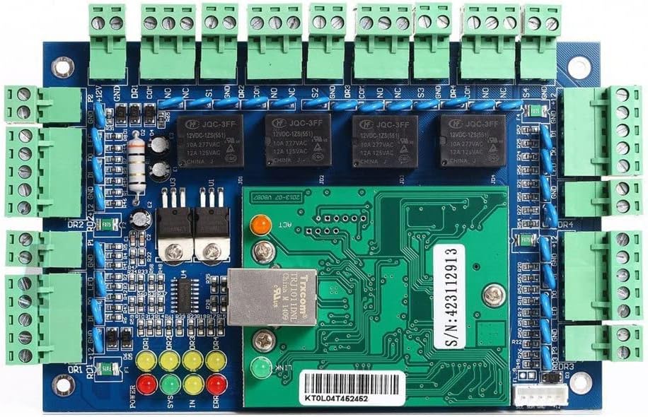 Miniatura 3 de Sistema de control de acceso de 4 puertas con bloqueo magnético de 600 libras, panel de control de acceso, caja de fuente de alimentación de 110 V,