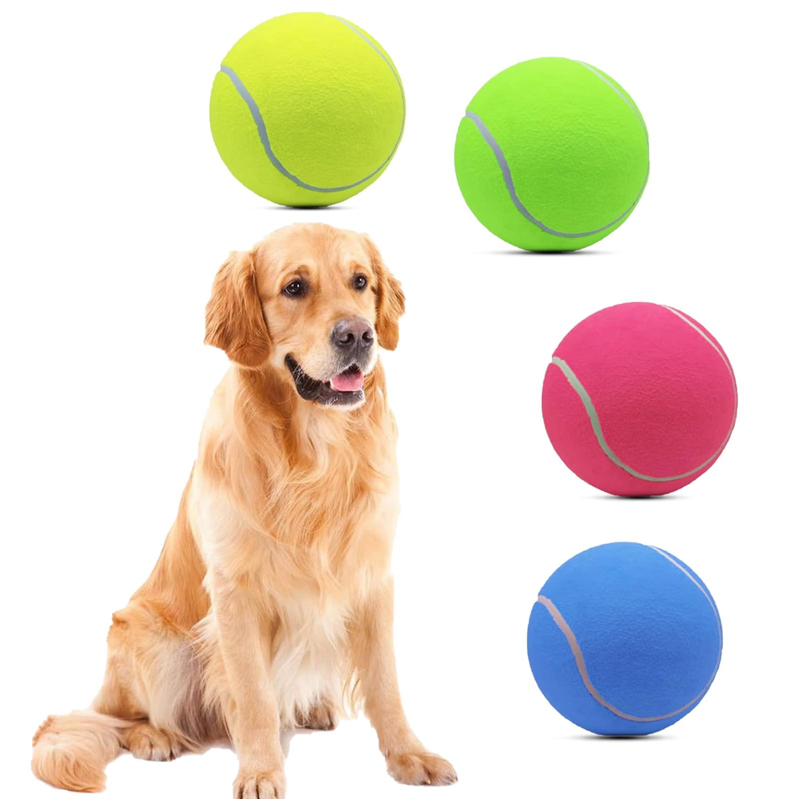 Magicorange 4 Pack 6 inch Giant Tennis Ball Large Dog Tennis Ball Pet Balls for Dogs for Outdoor