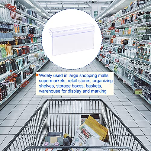 Étiquette support transparent pour étagère verre dressing et cuisine 30 pièces
