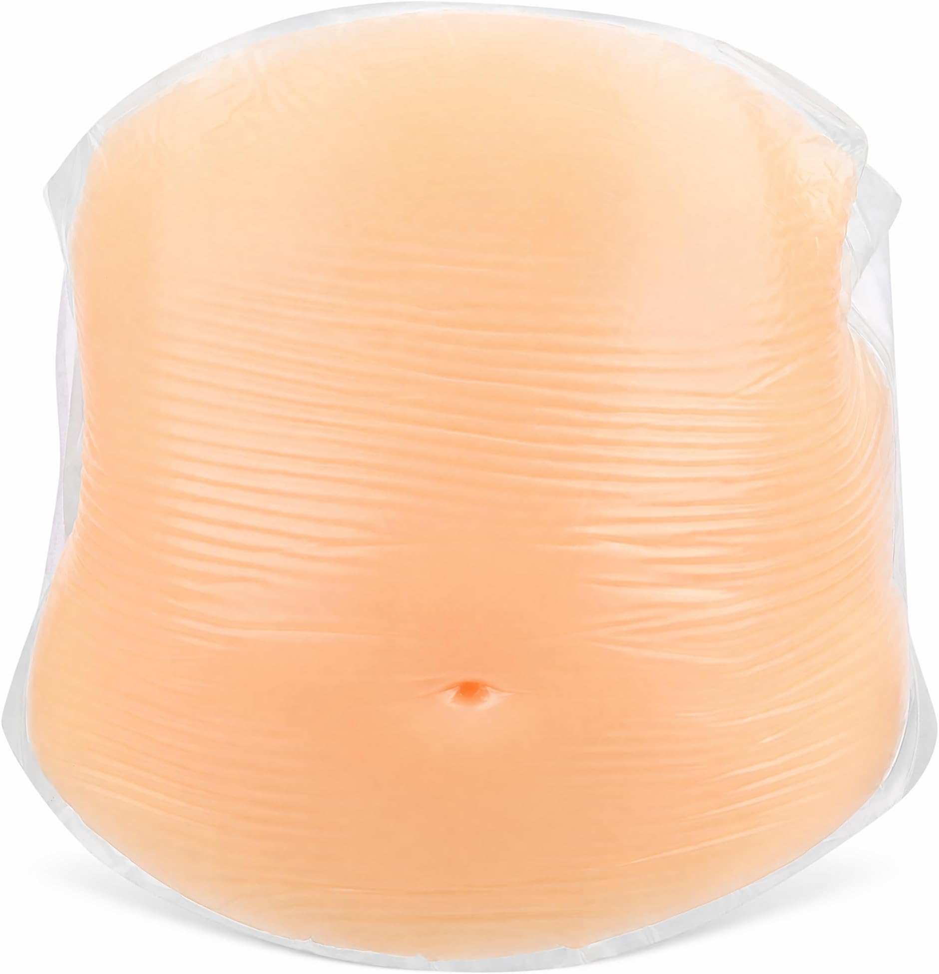 Fake Pregnancy Belly, Lifelike Silicone Artificial Pregnant Tummy Fake Pregnancy Bump with Straps, Fake Pregnant Belly for Performance, Advertising (4-5 Months)