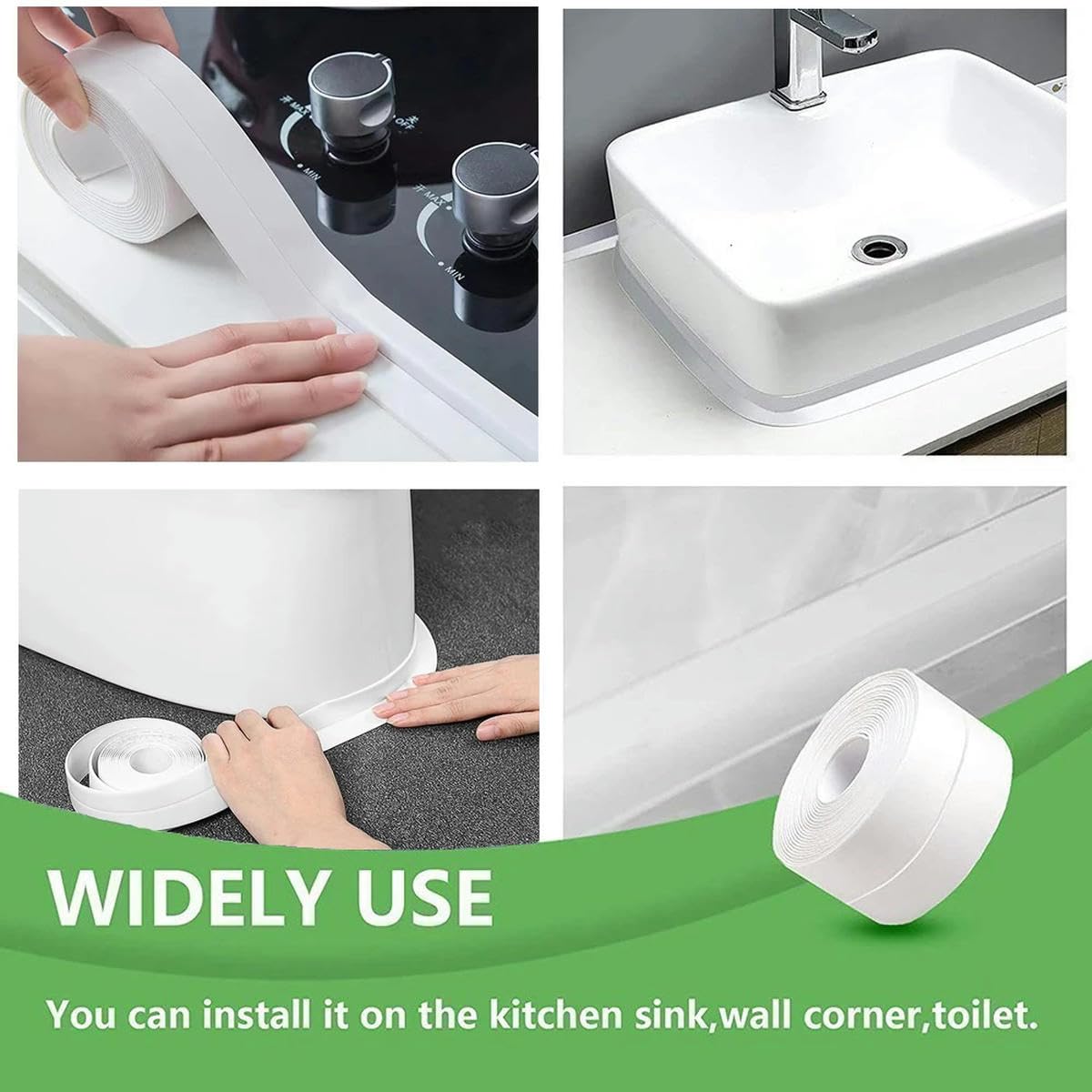 Nastro Sigillante Impermeabile Per Bagno E Cucina - 3.5cm X 3.2m Trasparente