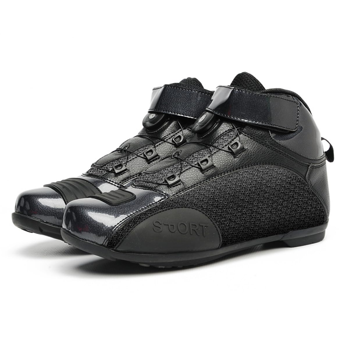 Scarpe da Moto in Pelle Unisex Scarpe da Corsa Traspiranti Stivali Casual con Supporto alla Caviglia Stivali da Moto